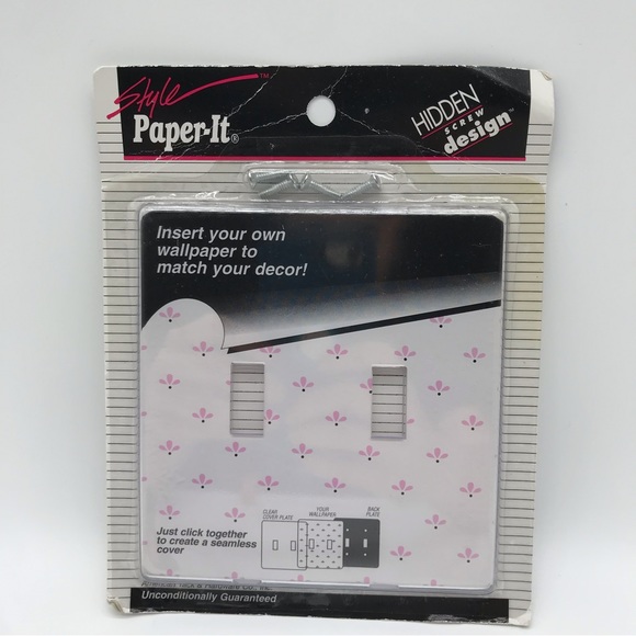 Amerelle Paper-It 2 Toggle Composite Wall Plate Light Switch Plate Wallpaper - Picture 1 of 7
